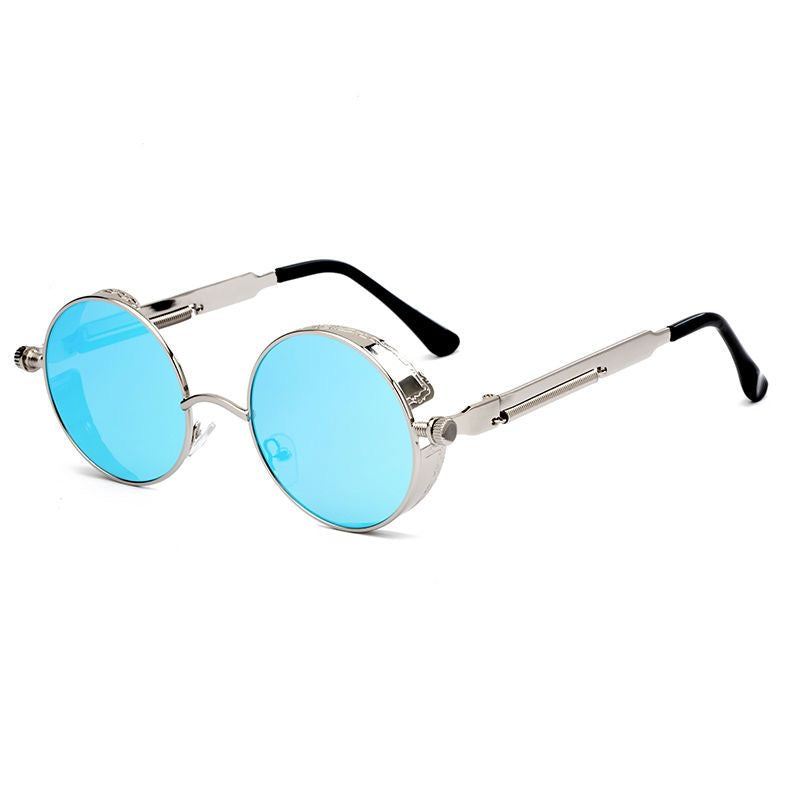 ROUND STEAMPUNK SIDE SHIELD SUNGLASSES