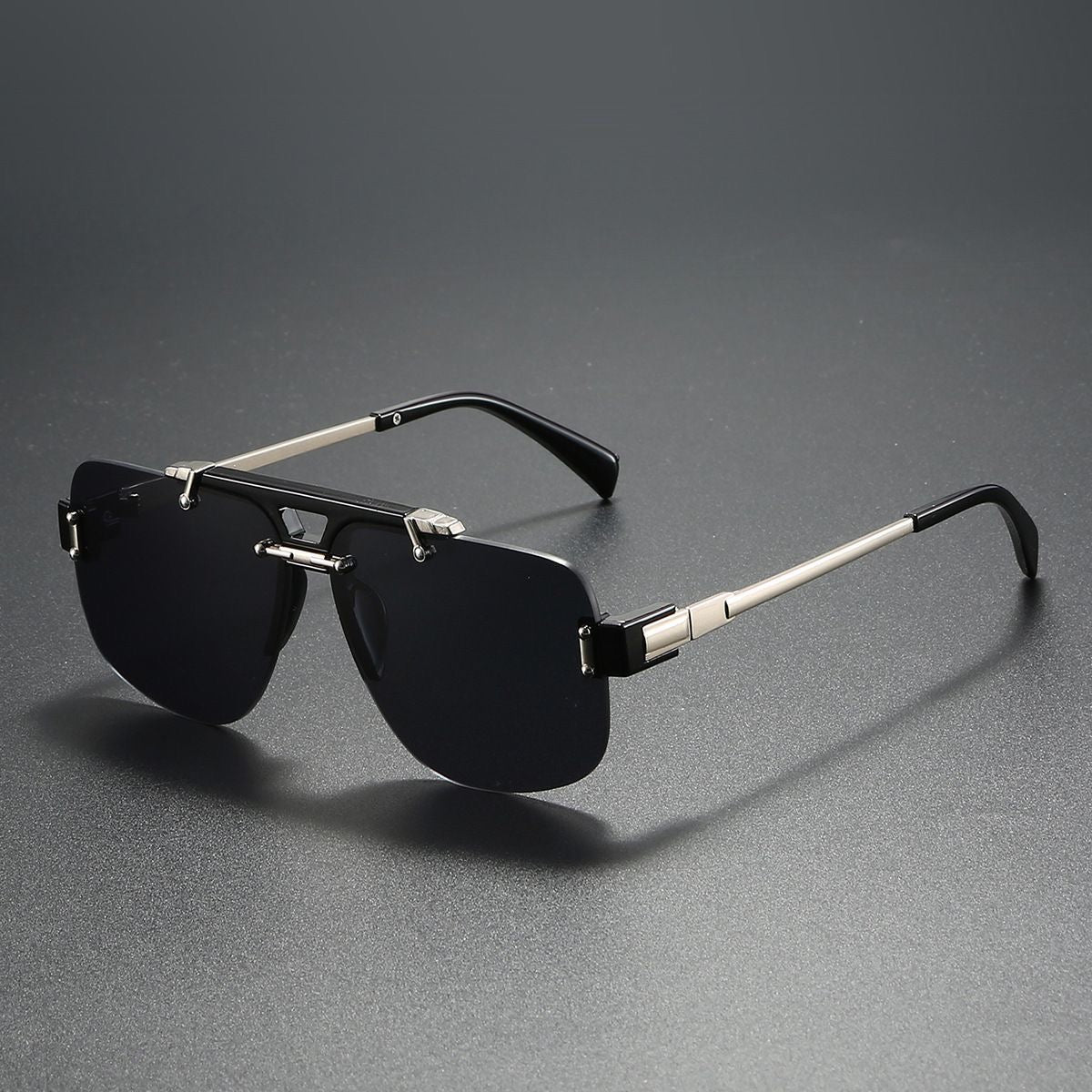 Modern Flat-Top Aviator Sunglasses