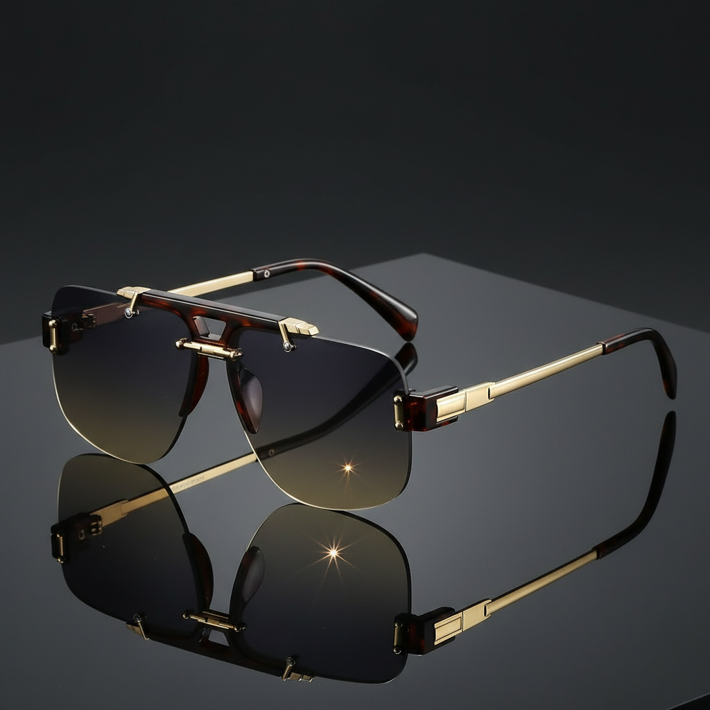 Modern Flat-Top Aviator Sunglasses