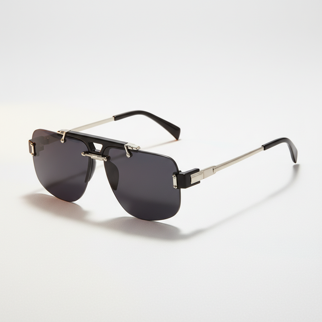 Modern Flat-Top Aviator Sunglasses