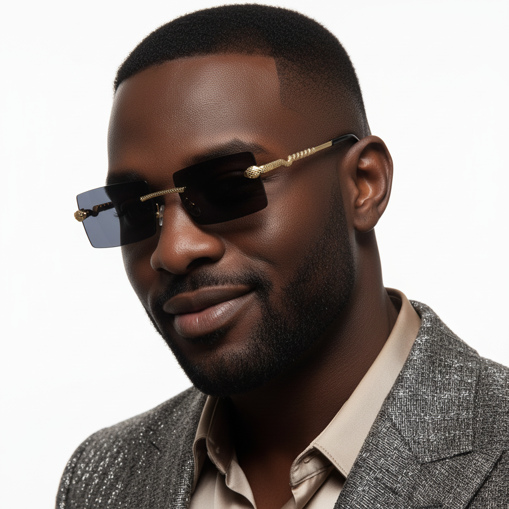 Golden Viper Rimless Sunglasses