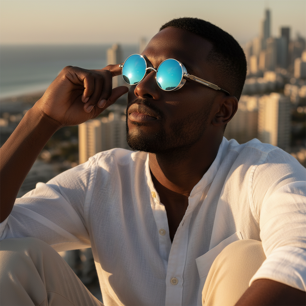 ROUND STEAMPUNK SIDE SHIELD SUNGLASSES