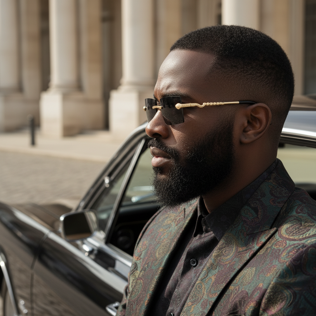 Golden Viper Rimless Sunglasses