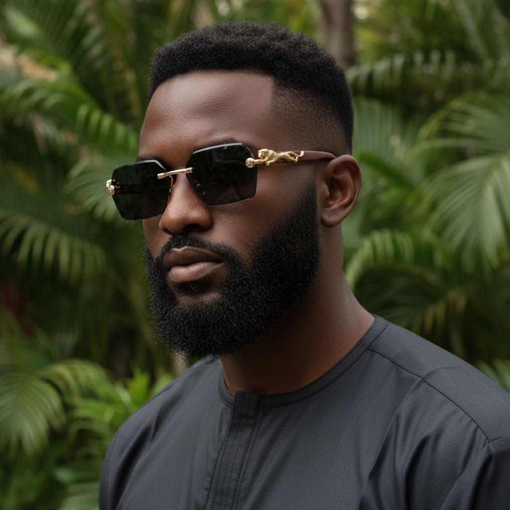 Panther King Rimless Sunglasses