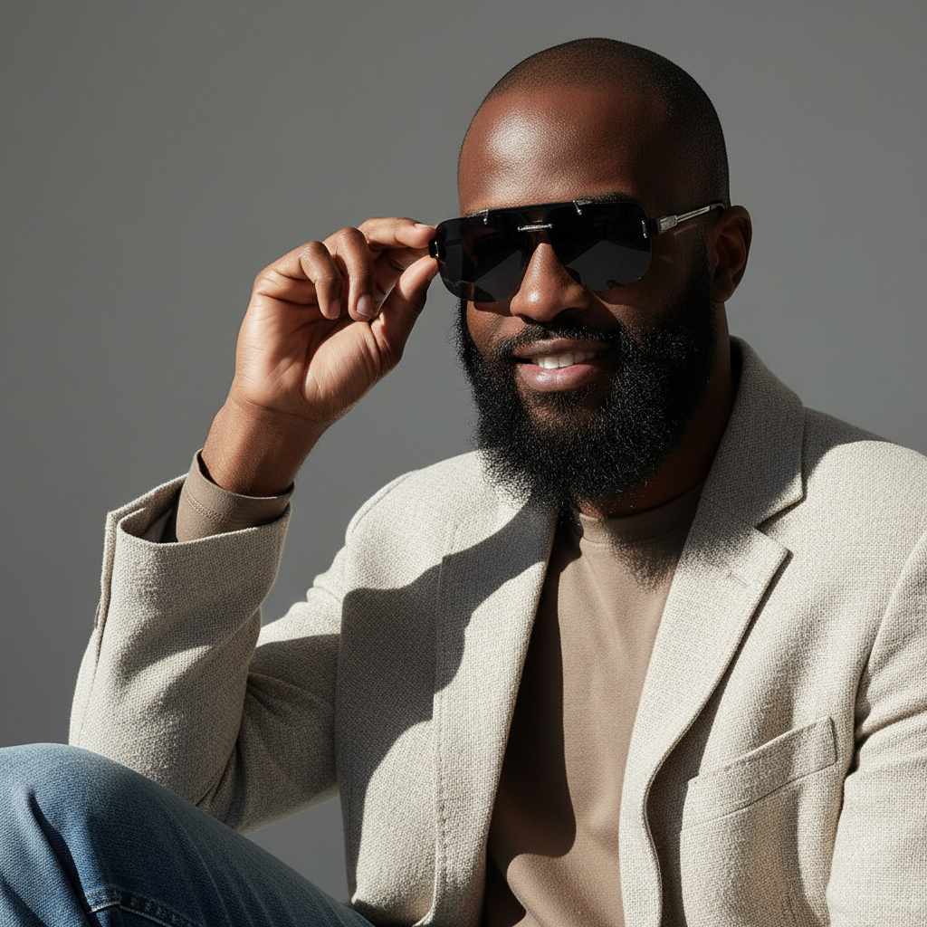Modern Flat-Top Aviator Sunglasses