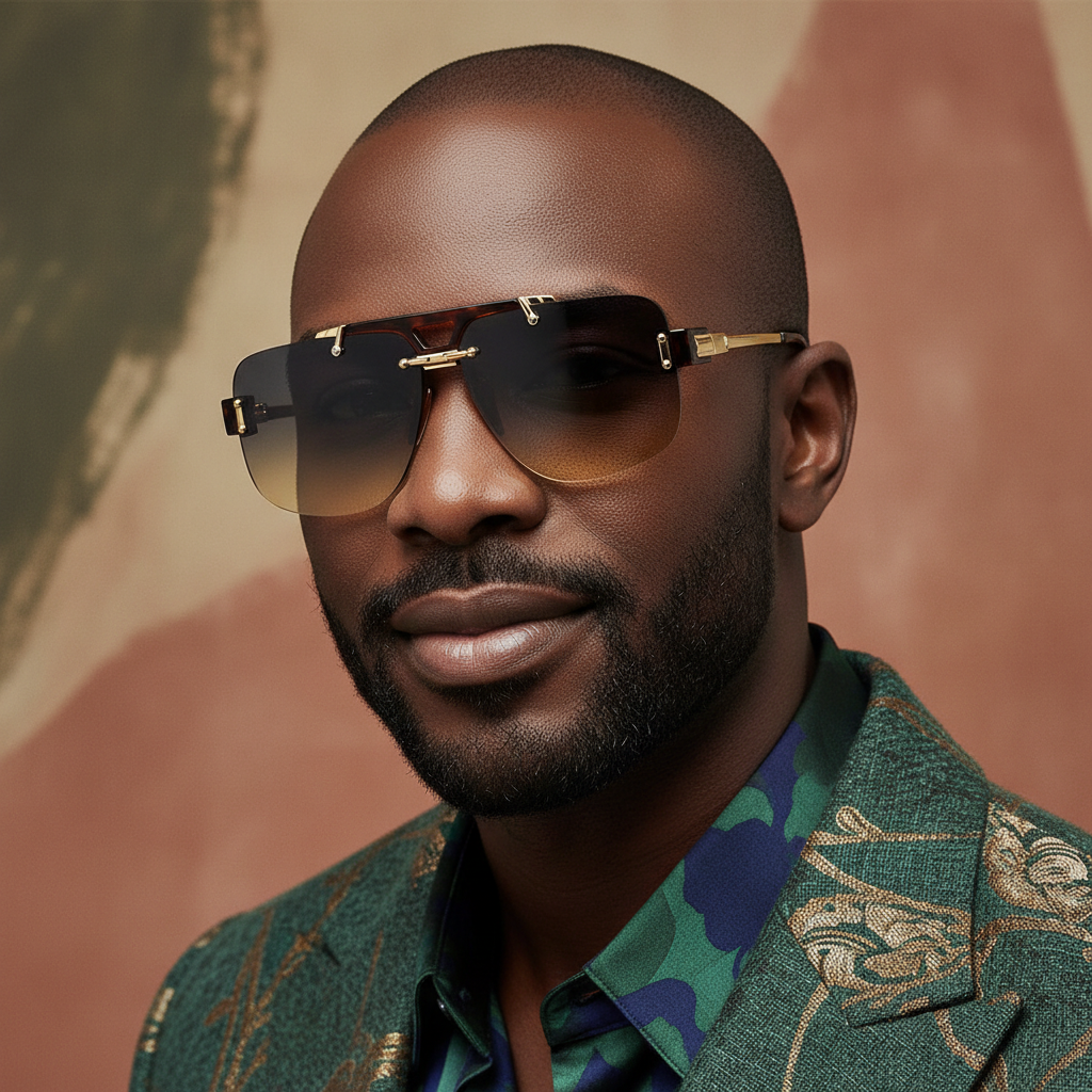 Modern Flat-Top Aviator Sunglasses