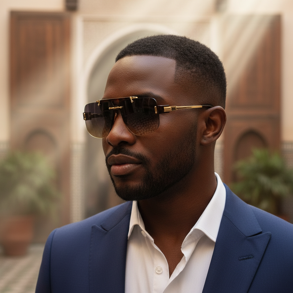 Modern Flat-Top Aviator Sunglasses